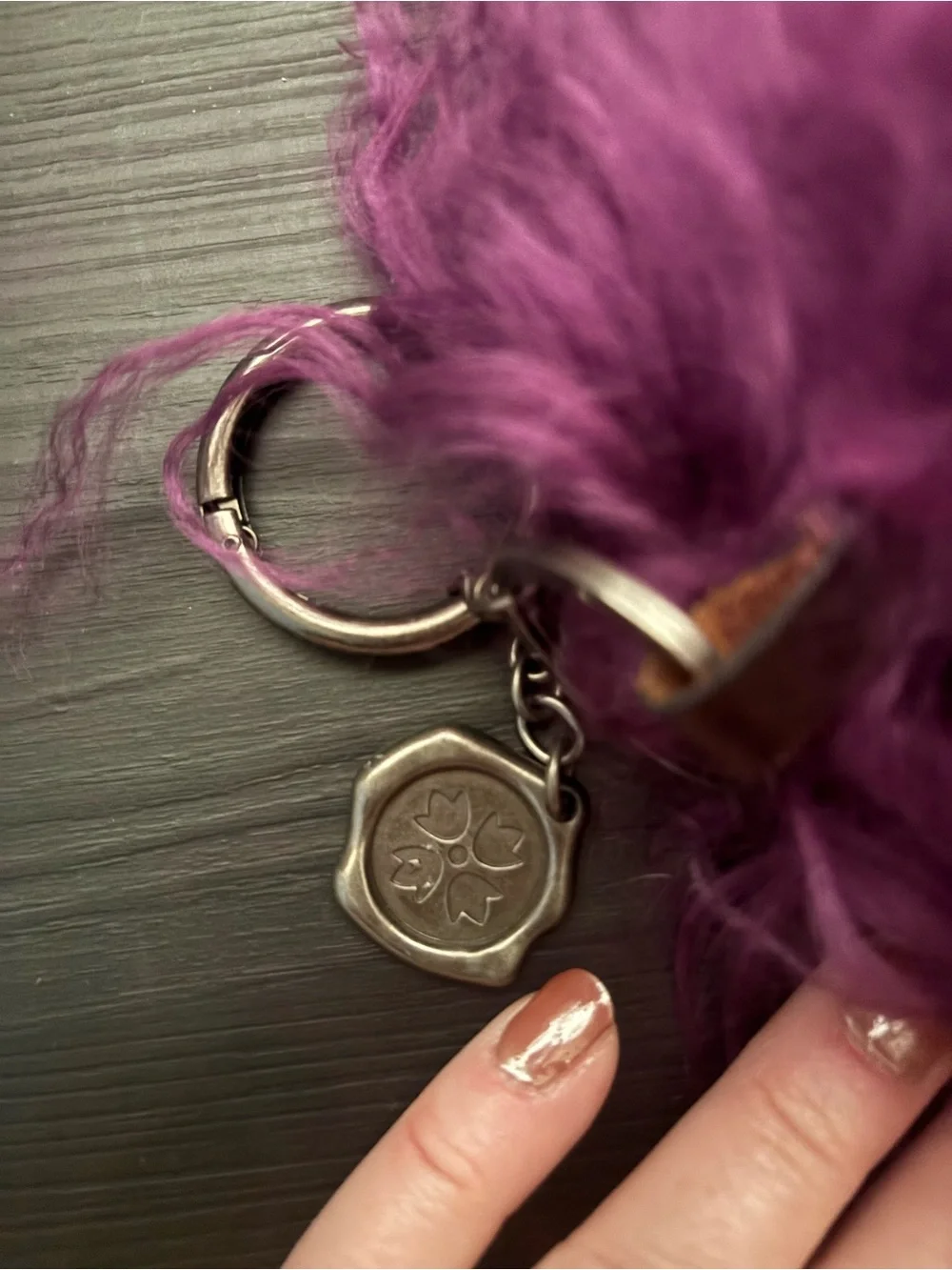Patricia Nash Mongolian lamb purse charm